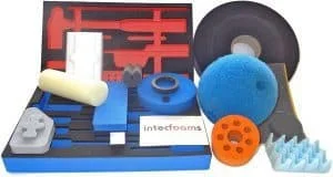 Foam Conversion including cutting, boring, and profiling for Trade and Industry foam conversion products which have been cut, profiled, and bored